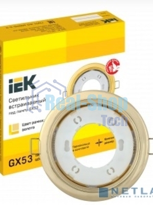 Светильник GX53 встраив. точечный зол. IEK LUVB0-GX53-1-K22