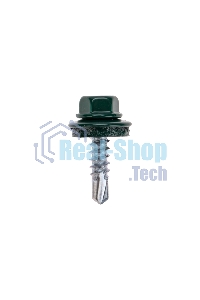 Саморез кровельный Kranz 4,8х19мм, окрашенный RAL 6005, короб (250 шт/уп)