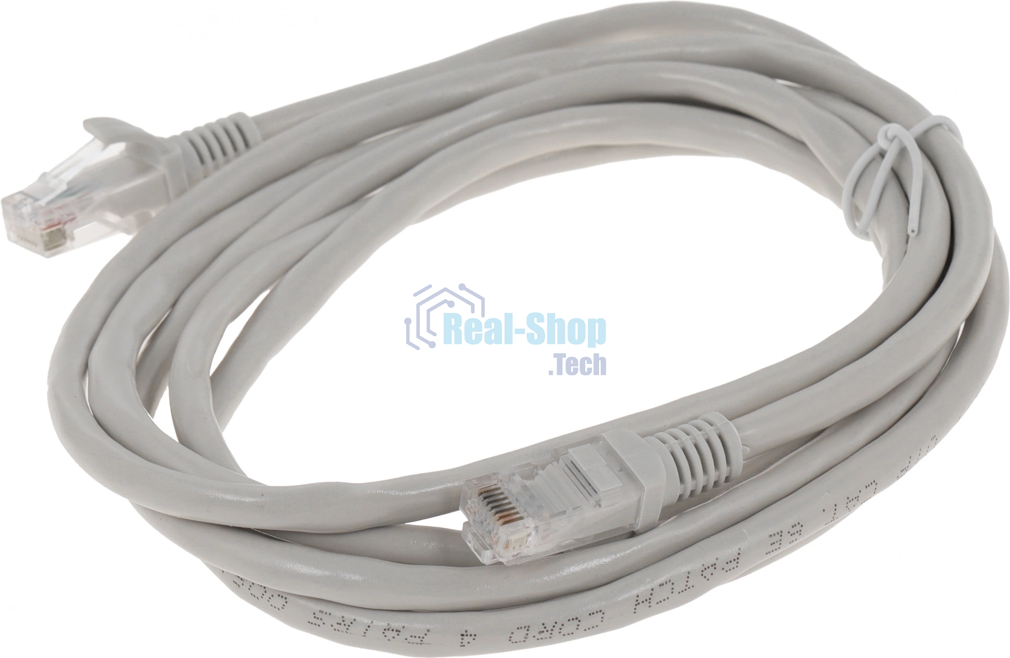 Патч-корд UTP Cablexpert PP6U-2M cat.6, 2м, литой, многожильный, серый