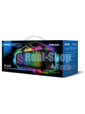 Портативная колонка Sven PS-235 черный 12W 2.0 BT 3600mAh (SV-022075)