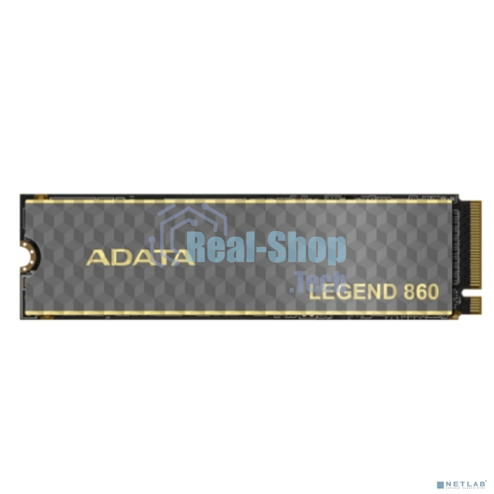 Накопитель SSD ADATA LEGEND 860, 500Gb, PCIe 4.0 x4, M.2 2280, NVMe, R/W 5000/3000, с радиатором