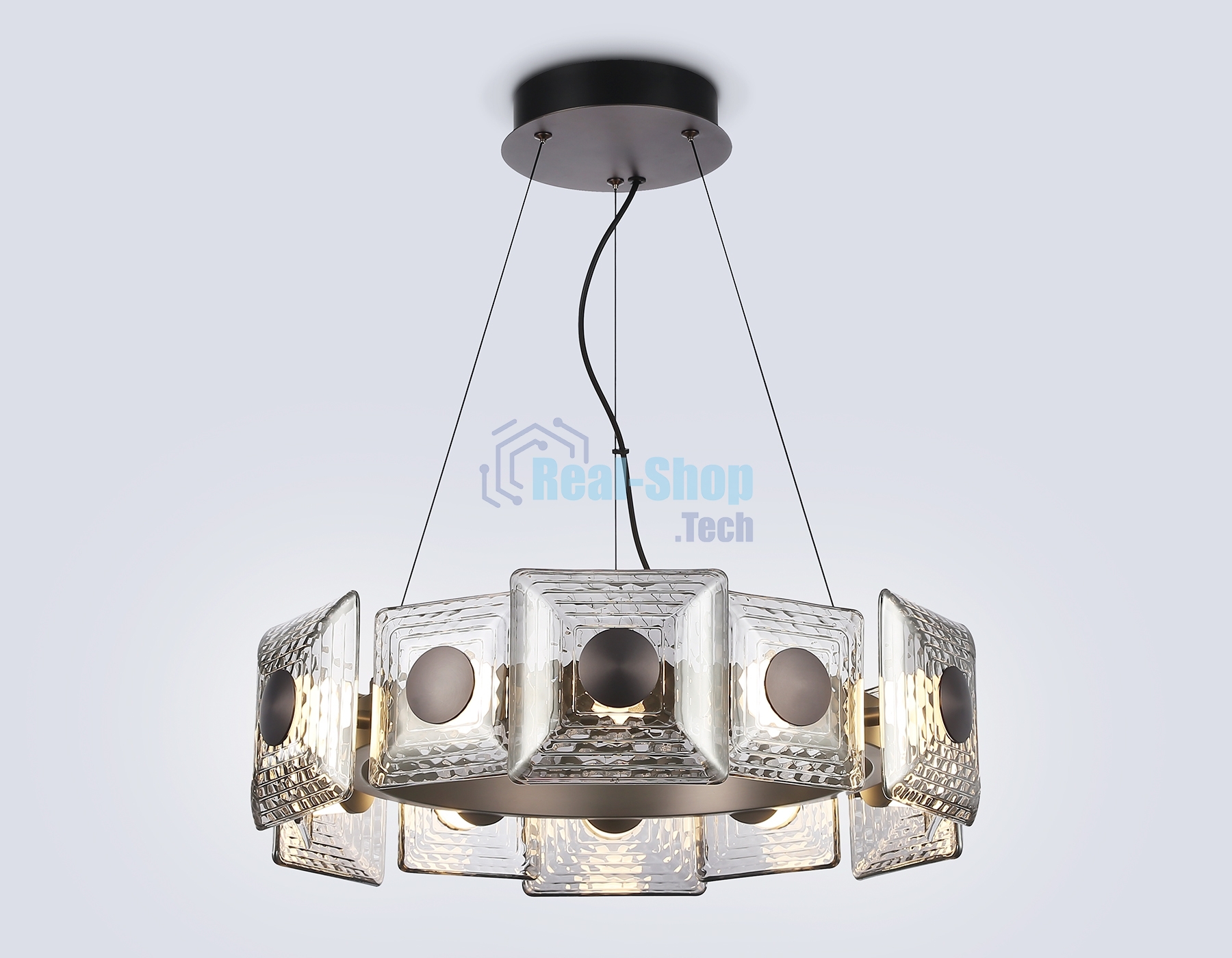 Светильник Ambrella light LH31024 GR/SM серый/дымчатый 56W 3000K D570*150