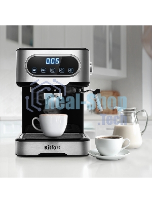 Кофеварка капельная Kitfort KT-765 1100Вт серебристый/черный