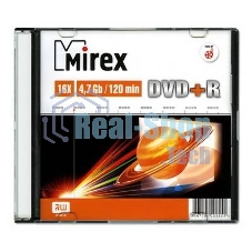 Диск DVD+R Mirex 4.7 Gb, 16x, Slim Case (1), (1/200)