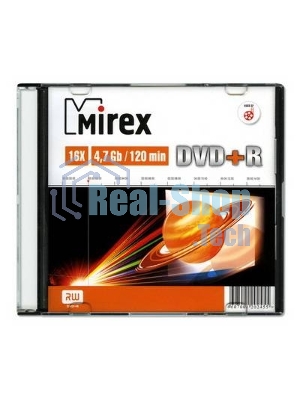 Диск DVD+R Mirex 4.7 Gb, 16x, Slim Case (1), (1/200)