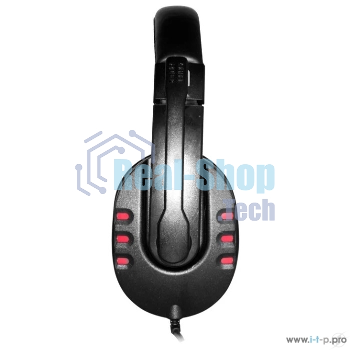 Гарнитура Oklick HS-L380G черный/красный 1.8м мониторы оголовье (JD-032)