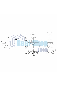 Тумблер Rexant 250V 15А (6c) ON-ON двухполюсный