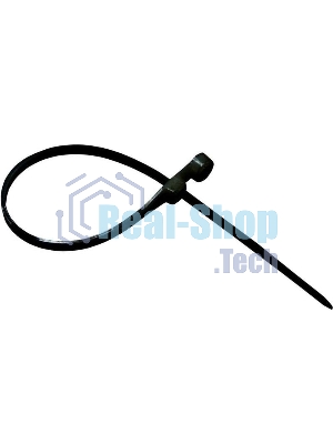 Хомут кабельный под винт Rexant 3.6х150 нейл. черный (уп. 100 шт)