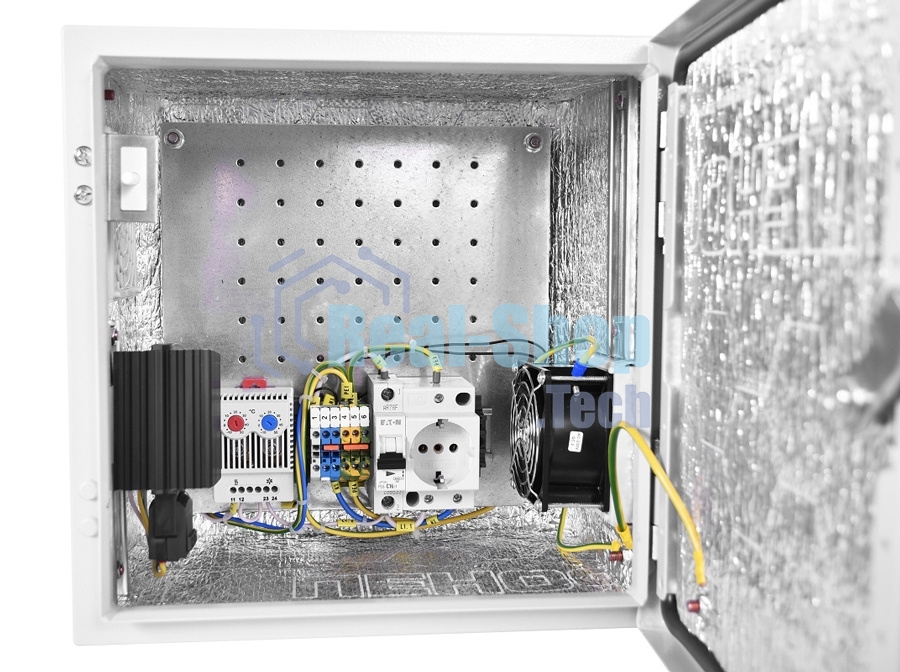 Шкаф ЭКОНОМ уличный всепогодный настенный укомплектованный (В500 Ш500 Г300), комплектация T1-IP54