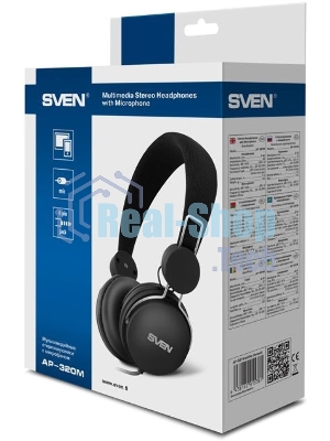 Наушники SVEN AP-320M черный микрофон