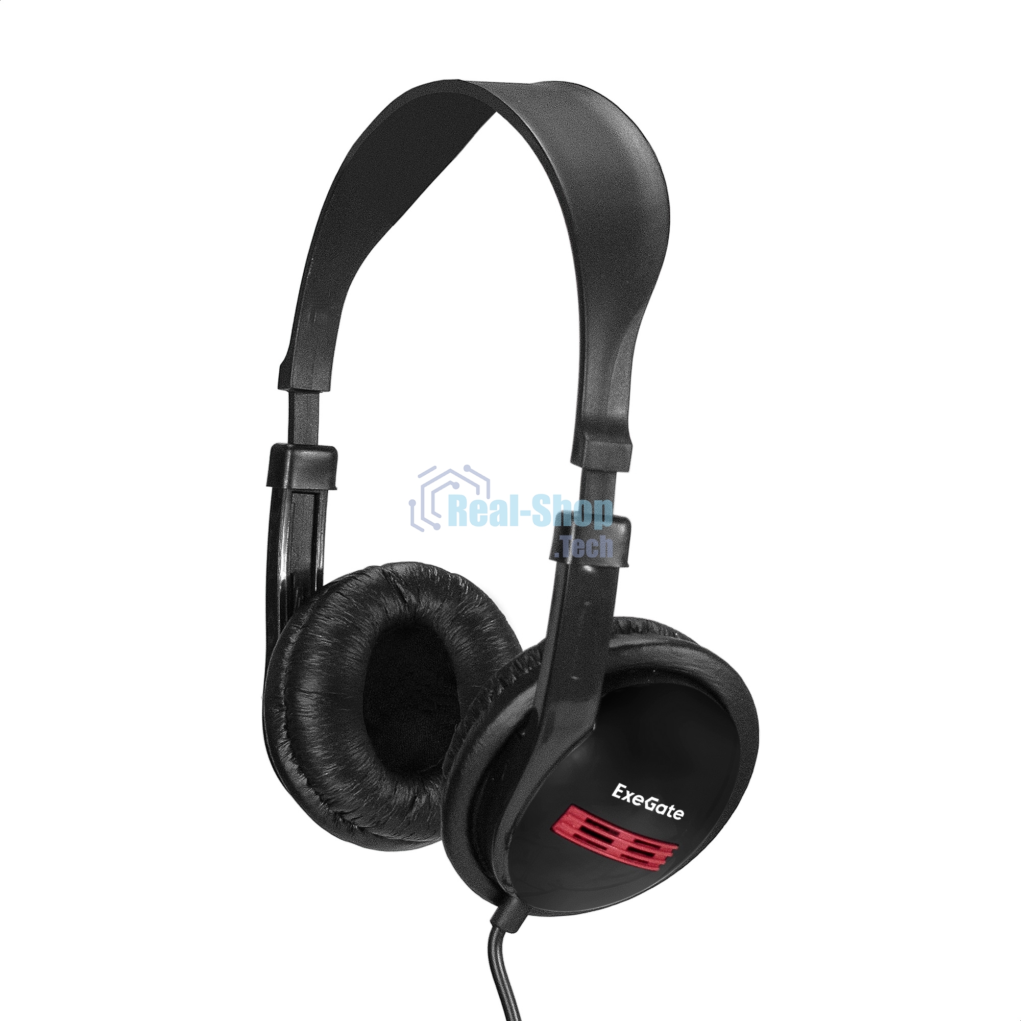 Гарнитура проводная полноразмерная с микрофоном (гарнитура) ExeGate Office HS-120S (2x3.5мм, динамик 40мм, 20-20000Гц, длина кабеля 2м, регулировка громкости)