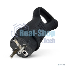 Вилка угловая с ушком c заземлением каучук 16А 250В IP44 (0003) UNIVersal