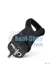 Вилка угловая с ушком c заземлением каучук 16А 250В IP44 (0003) UNIVersal