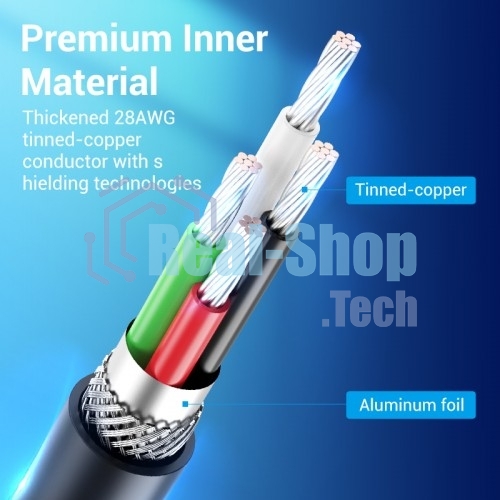 Внешняя звуковая карта Vention USB c регулятором громкости Черная