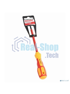 Отвертка Rexant крестовая диэлектрическая PH1 х 125 мм, до 1000 В, двухкомпонентная рукоятка
