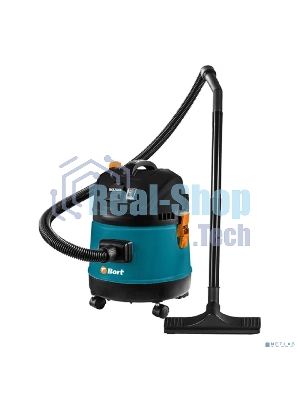 Строительный пылесос Bort BSS-1220-M (93417814) синий, 270/1200 Вт, уборка сухая/влажная, пылесборник мешок/контейнер, 20 л