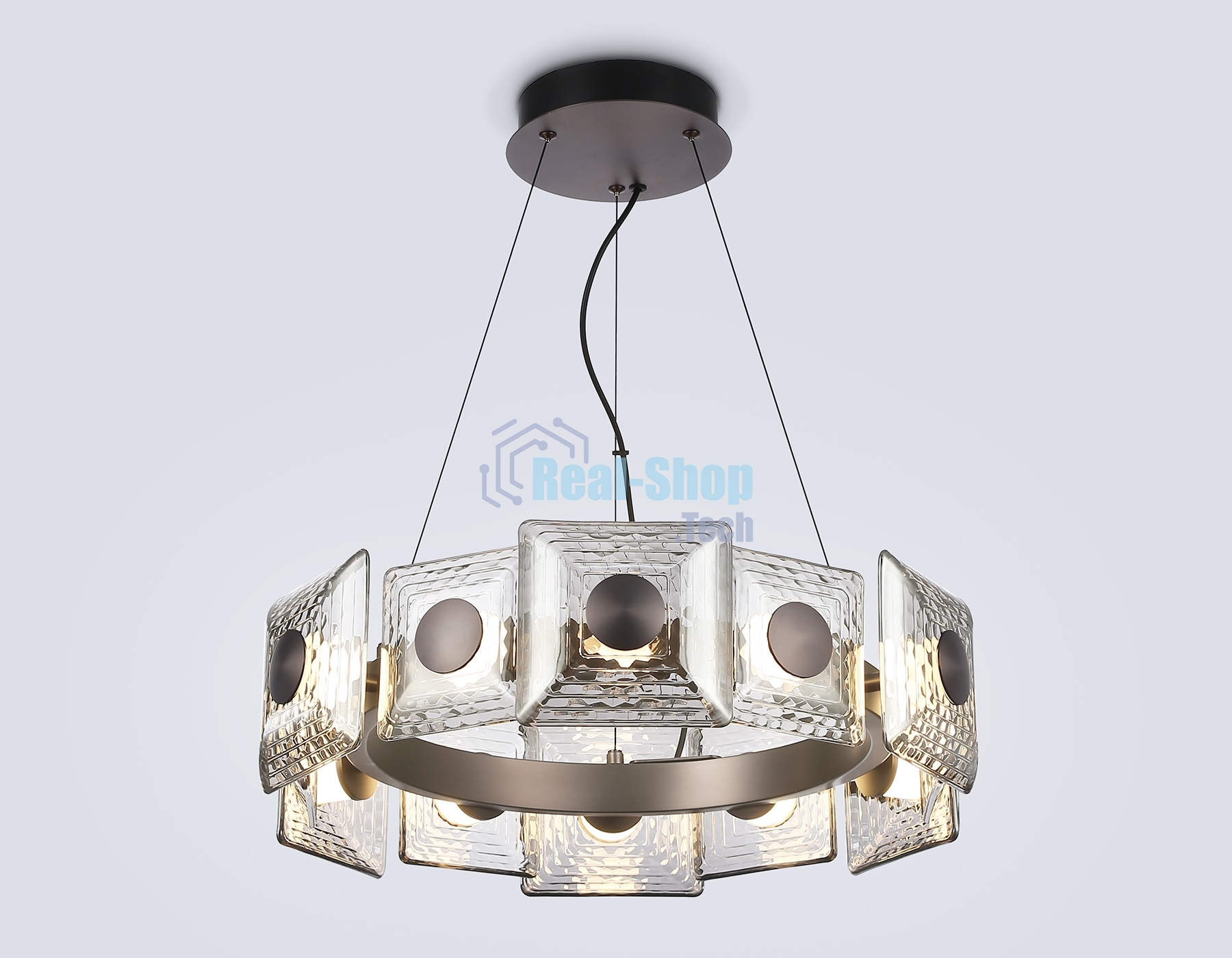 Светильник Ambrella light LH31024 GR/SM серый/дымчатый 56W 3000K D570*150