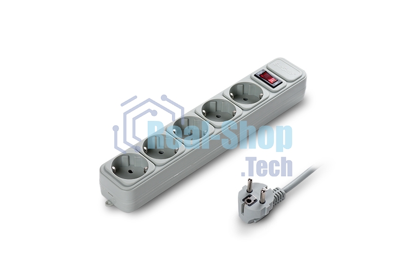 Сетевой фильтр Exegate SP-5-1.8G (5 розеток, 1.8 м, евровилка, серый)