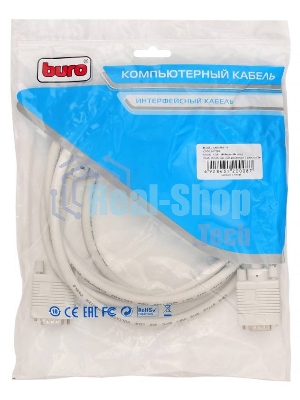 Кабель Buro CAB016S-10 VGA (m) VGA (m) 3м феррит.кольца серый