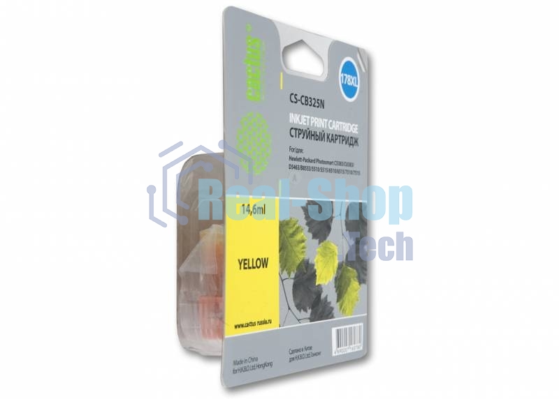 Картридж струйный Cactus CS-CB325N №178XL желтый (14.6 мл.) для HP PhotoSmart B8553/C5383/C6383/D5463