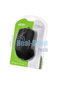 Мышь проводная Acer OMW010 черный, 1200 dpi, USB, кнопки - 3