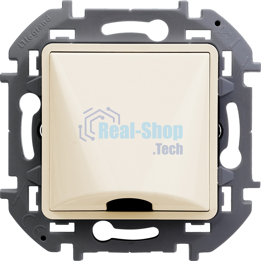 Inspiria Вывод кабеля с зажимом для крепления слоновая кость