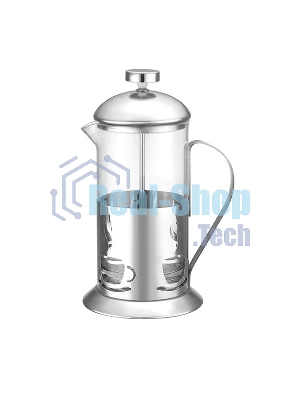 Френч-пресс MALLONY (кофе-пресс) стеклянный, 600 мл, в корп из нерж ст, ALITO