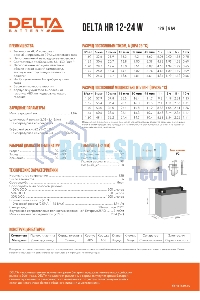 Батарея для ИБП Delta HR 12-24 W (12V, 6Ah)