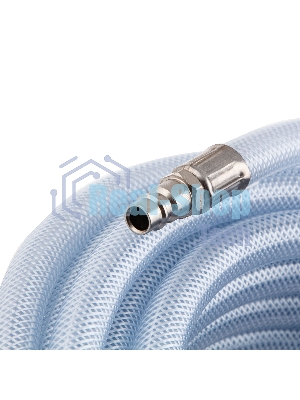 Шланг пневматический Stels 57025 пвх 10x16 мм, 18 бар, армированный прозрачный, быстросъемное соединение