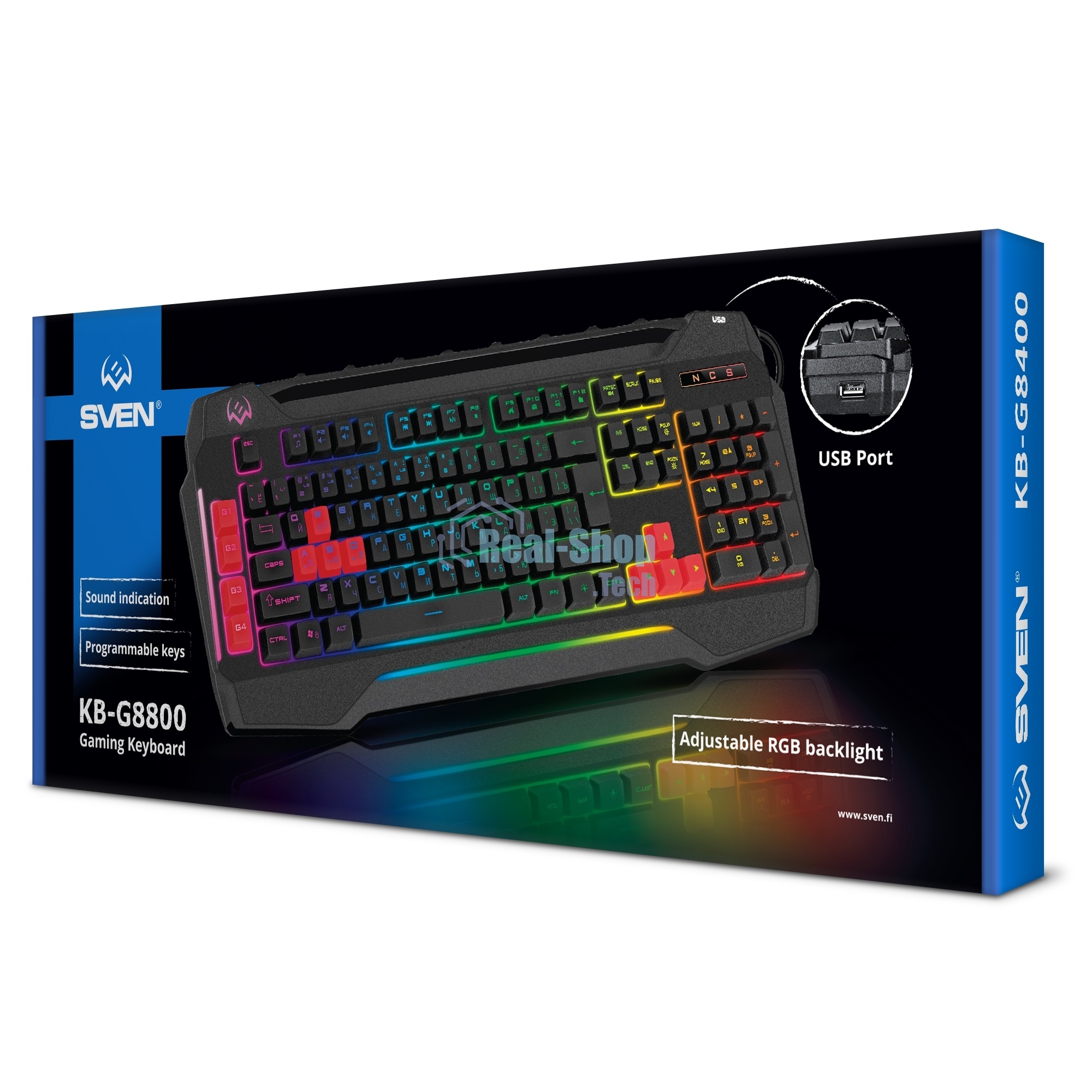 Клавиатура SVEN KB-G8800 проводная, USB Type-A, чёрный