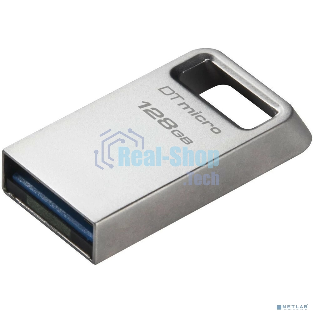 Флешка USB Kingston 128Gb DataTraveler Micro DTMC3G2/128Gb USB 3.0 серебристый