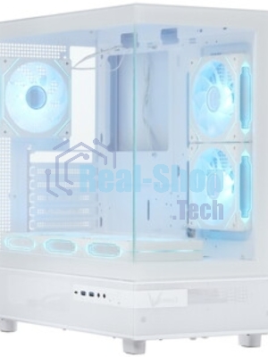 Компьютерный корпус AeroCool/Formula Crystal U2M Floe белый без БП mATX 1xUSB 3.0 audio bott PSU