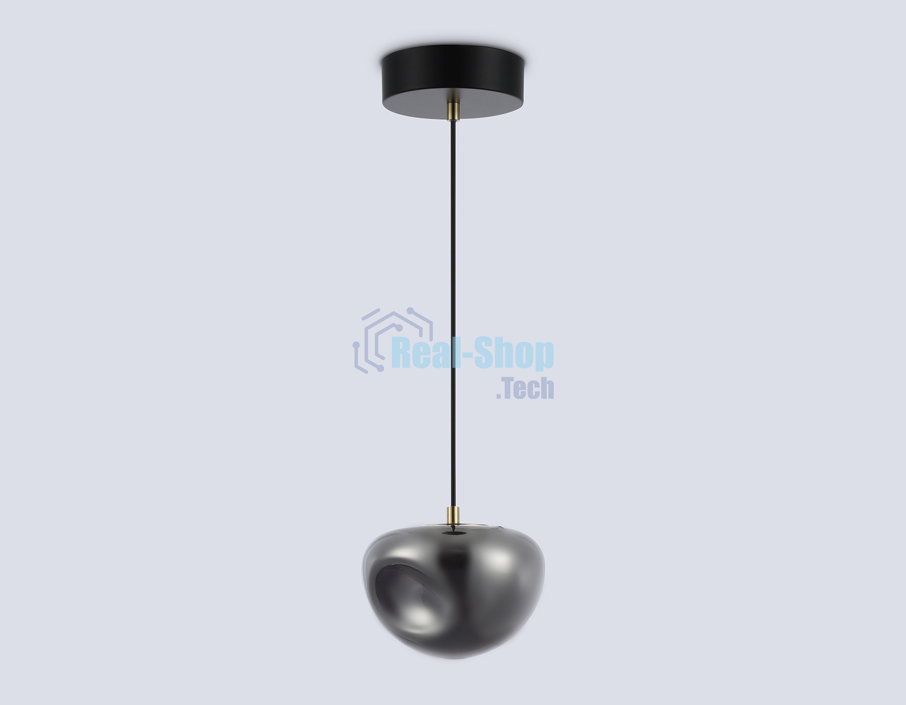 Подвесной светодиодный светильник Ambrella light LH12001 BK/GD/SM черный/золото/дымчатый 6W 3000K D180*145