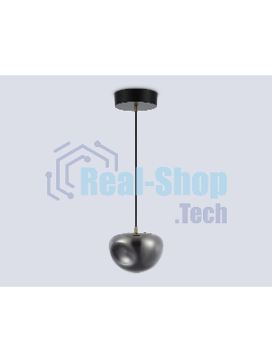 Подвесной светодиодный светильник Ambrella light LH12001 BK/GD/SM черный/золото/дымчатый 6W 3000K D180*145