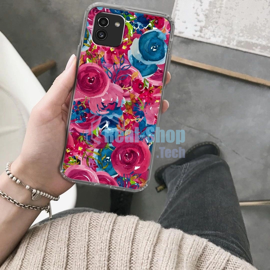Чехол (клип-кейс) Gresso Air, для Samsung Galaxy A03, прозрачный/рисунок gr17aaae9199