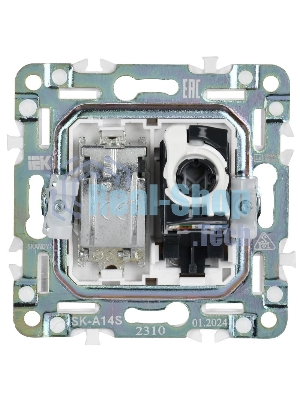 IEK SKANDY Серебряный Розетка двойная TV+RJ45 кат.5E SK-A14S
