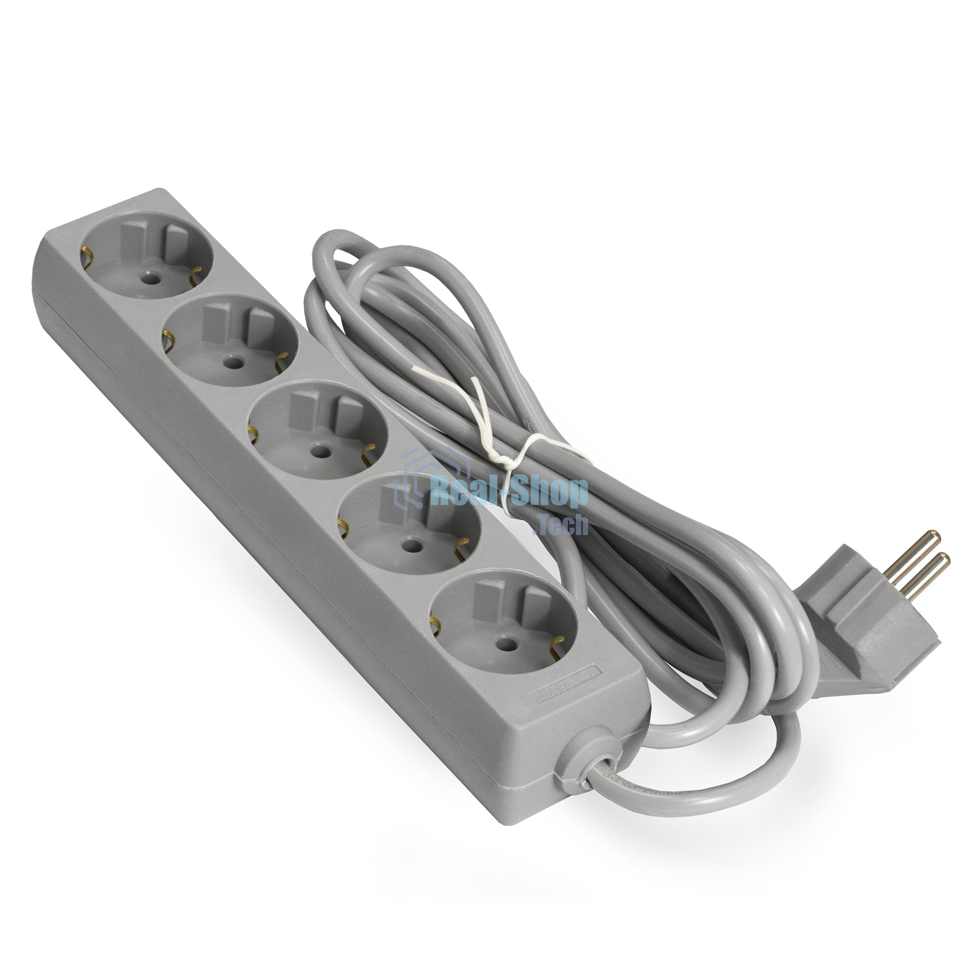 Сетевой фильтр ExeGate EX285826RUS ECE-5-5G (5 евророзетки с заземлением, 5 м, серый)