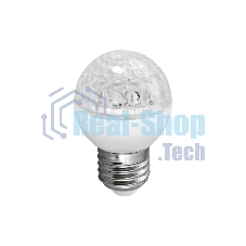 Лампа шар Neon-night e27 10 LED Ø50мм красная 24В (постоянное напряжение)