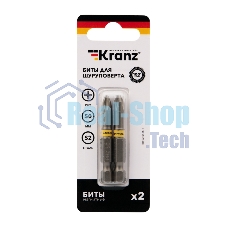 Бита для шуруповерта Kranz PH2х50 мм (2 шт./уп.)