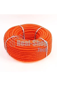 Труба гофрированная из ПНД Rexant с зондом ø 20 мм, оранжевая (100 м/уп.)