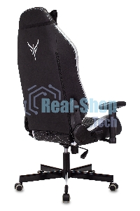 Кресло игровое Knight Neon черный/серебряный соты эко.кожа с подголов. крестовина металл