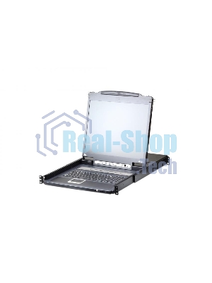 Переключатель KVM 16-портовый IP с ЖК-дисплеем Slideaway/ATEN SINGLE RAIL 16P PS/2-USB LCDKVMP 19INCH WIH IP