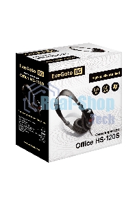 Гарнитура проводная полноразмерная с микрофоном (гарнитура) ExeGate Office HS-120S (2x3.5мм, динамик 40мм, 20-20000Гц, длина кабеля 2м, регулировка громкости)