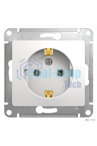 Механизм розетки 1-м СП Glossa 16А с заземл. бел. SchE GSL000143