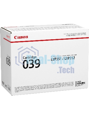 Картридж лазерный Canon Cartridge 039BK (0287C001) черный (11000 стр.) для Canon LBP351x/352x