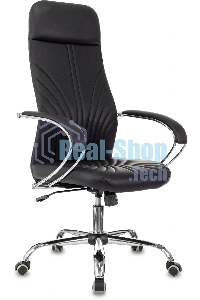 Кресло руководителя Бюрократ CH-610SL черный эко.кожа крестов. металл хром пластик черный