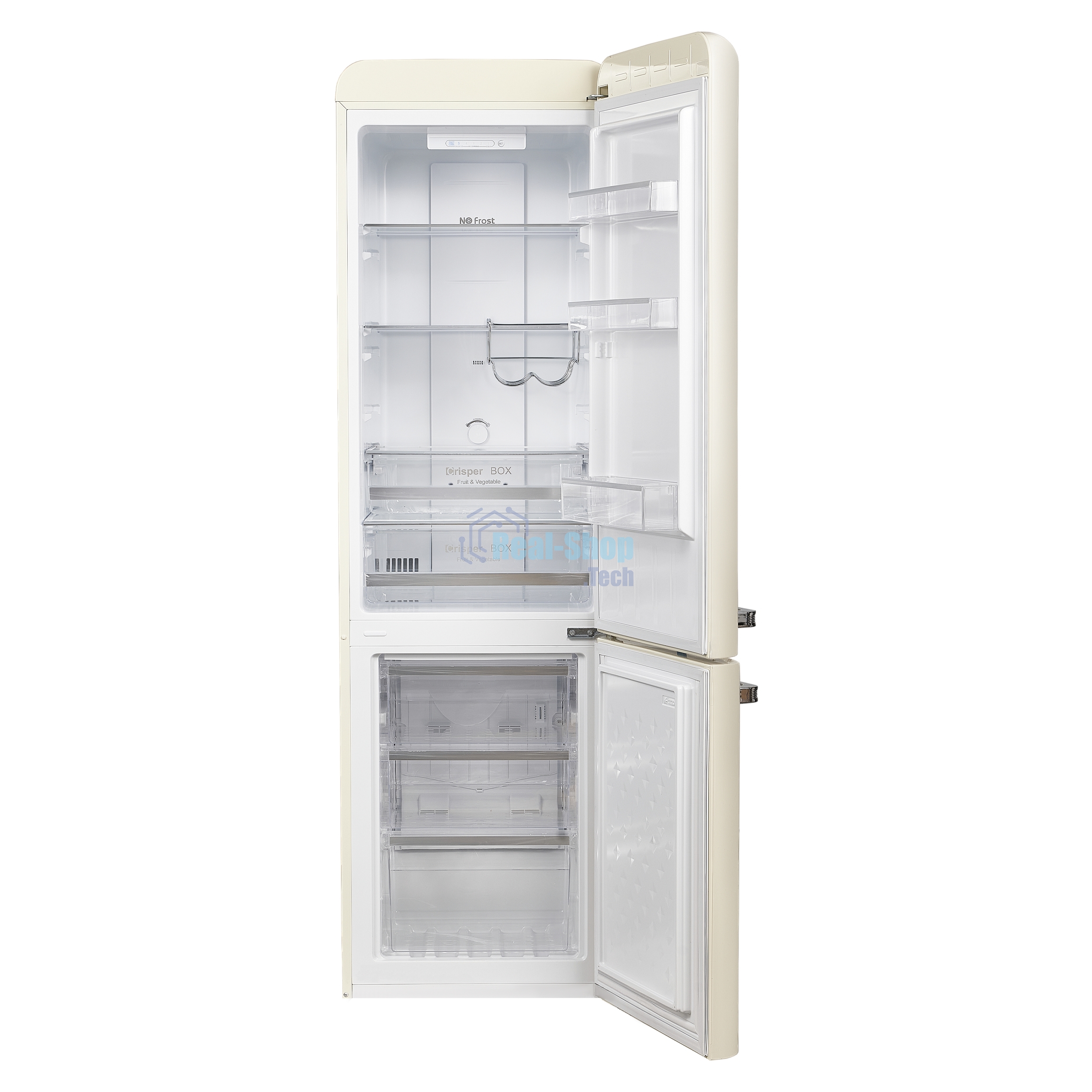 Холодильник Maunfeld MFF186NFRBG бежевый двухкамерный 181/71л морозилка снизу