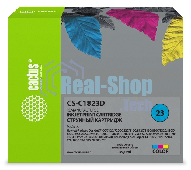 Картридж струйный Cactus CS-C1823D цветной (38мл) для №23 HP DeskJet 700series/712c/720c/722c/810