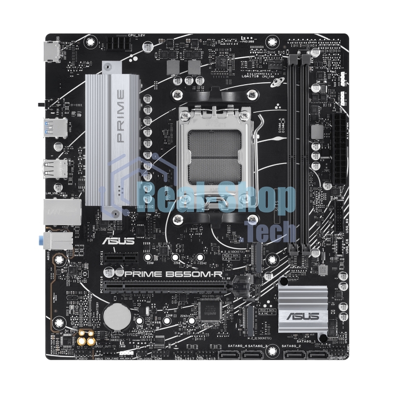Материнская плата ASUS PRIME B650M-R, Socket AM5, AMD B650, 2xDDR5, 4xSATA, 2xM.2, 1xPCIe 4.0 x16, 1xPCIe x1, 1xHDMI, 1x 2.5Gb LAN, 2xUSB-A 3.2 Gen 1, 4xUSB-A 2.0, 3x3.5 мм, 7.1, mATX