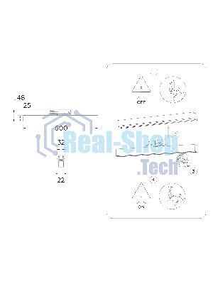 Трековый однофазный светильник Ambrella light GL6772 WH белый LED 24W 4200K 600*22*48